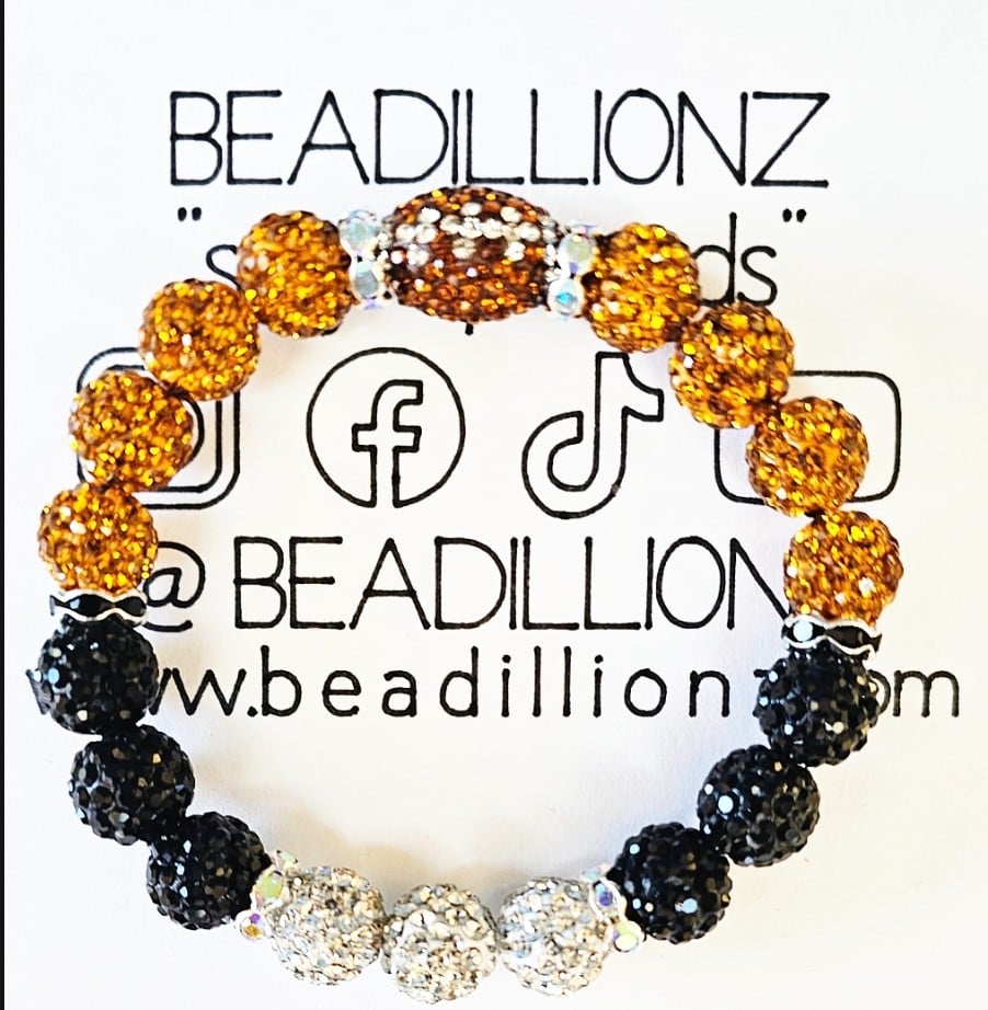 Image of Beadillionz inspired theme sports Saints Dat nation 