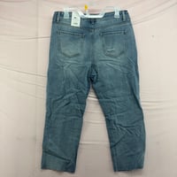 Image 5 of Time and Tru high rise blue denim cropped jeans in size 14