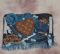 Image 1 of Denim Clutch