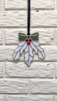 Image 3 of Holly Suncatcher - Iridescent Green & Iridescent White