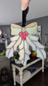 Image 4 of Holly Suncatcher - Iridescent Green & Iridescent White