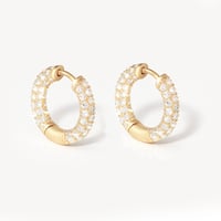 Image 1 of Stardust Small Huggie Hoop Earring