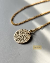 Image 1 of 14k Gold filled Hammered Sun Necklace