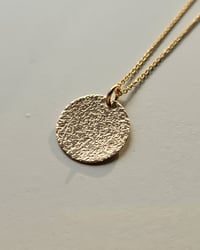 Image 7 of 14k Gold filled Hammered Sun Necklace