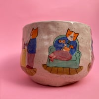 Image 4 of Cat's Day Ceramic Bowl