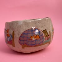 Image 2 of Sleeping Cats *cracked* bowl