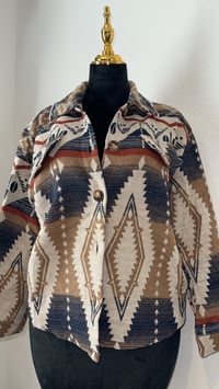 Image 1 of Navy Tan Jacket