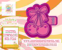 Image 2 of Cherries with Bow Mold|Housing Mold Maker STL File for Freshies|Candle|Aroma Beads|Freshie Mold