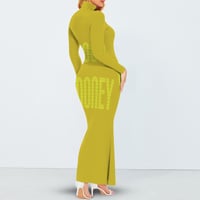 Image 2 of ALL MONEY AINT CITRON TURTLENECK MAXI