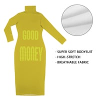 Image 3 of ALL MONEY AINT CITRON TURTLENECK MAXI