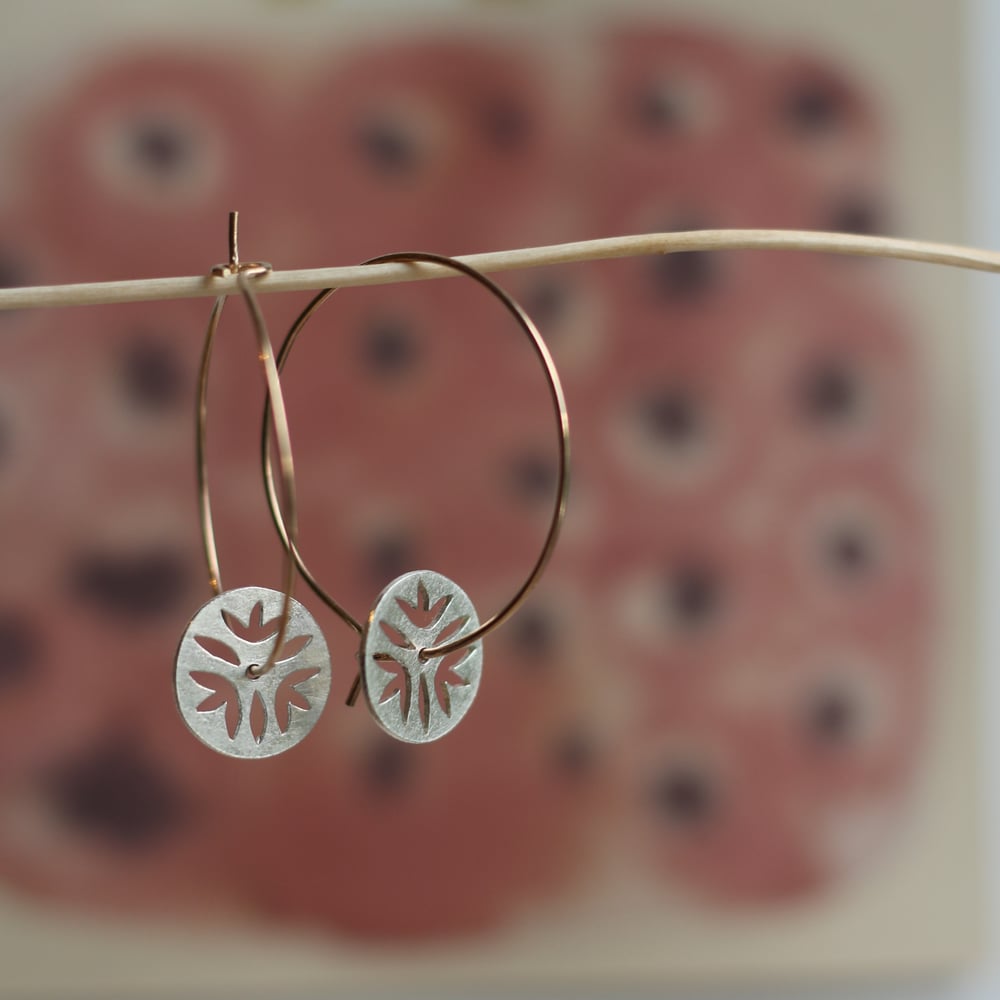 Image of Sol Hoops Silver and 9ct Gold