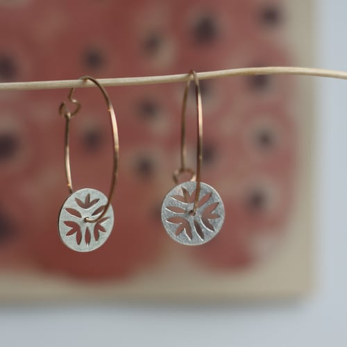 Image of Sol Hoops Silver and 9ct Gold