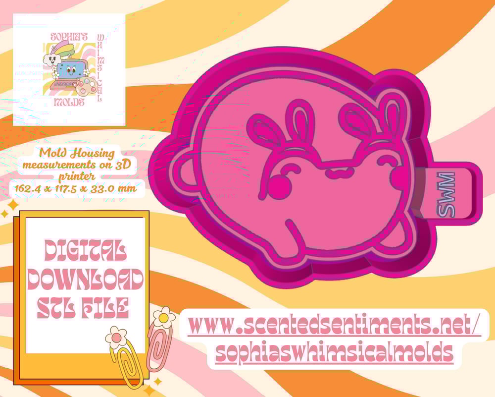 Image of Cute Easter Frog Mold|Housing Mold Maker STL File for Freshies|Candle|Aroma Beads|Freshie Mold