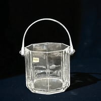 Image 4 of Seau à glace Luminarc en verre octogonal vintage 70 - seau à glaçons vintage 1970