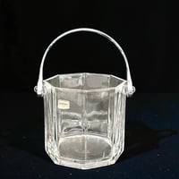 Image 5 of Seau à glace Luminarc en verre octogonal vintage 70 - seau à glaçons vintage 1970