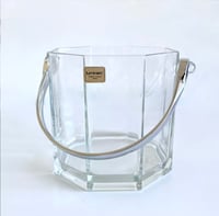 Image 3 of Seau à glace Luminarc en verre octogonal vintage 70 - seau à glaçons vintage 1970