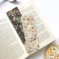 Image 5 of Double sided winter hare and robins bookmark