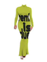 Image 1 of RENT IS DUE  TURTLENECK MAXICON