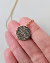 Image 4 of 14k Gold filled Hammered Sun Necklace