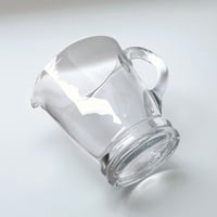 Image 7 of Ancienne carafe pichet en verre soufflé  - vintage 1940