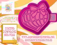 Image 2 of Heart-shaped Concha Bow Mold|Housing MoldMakerSTLFile for Freshies|Candle|Aroma Beads|Freshie Mold