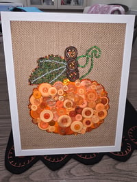 Image 1 of Pumpkin button art picture 