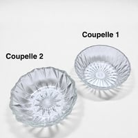 Image 2 of Coupelle - ramequin vintage en verre pressé motif géométrique - Années 1970