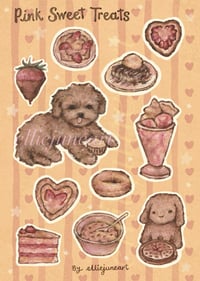 (PRE-ORDER) pink treat sticker sheet