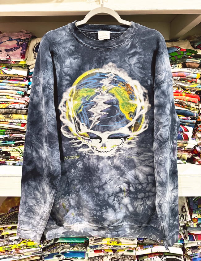 Grateful Dead 1995 Steal Your Face Earth Sweatshirt - Fits XL