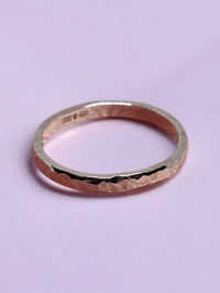 Image 1 of Hammered Silver Band