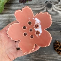 Image 4 of Pink Flower Shaped Ceramic Soap Dish