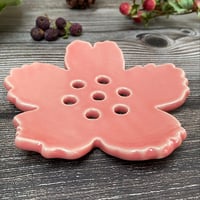 Image 5 of Pink Flower Shaped Ceramic Soap Dish