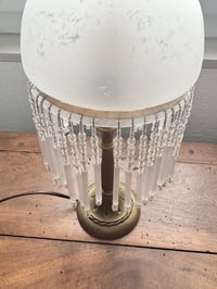 Image 1 of Lampe de table rétro avec pampilles en verre