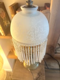 Image 5 of Lampe de table rétro avec pampilles en verre