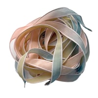 Image 1 of  1PC. GYPSY SOUL 42" hand dyed wrist wrap bracelet silk ribbon//Yoga wrist wrap bracelet ribbon