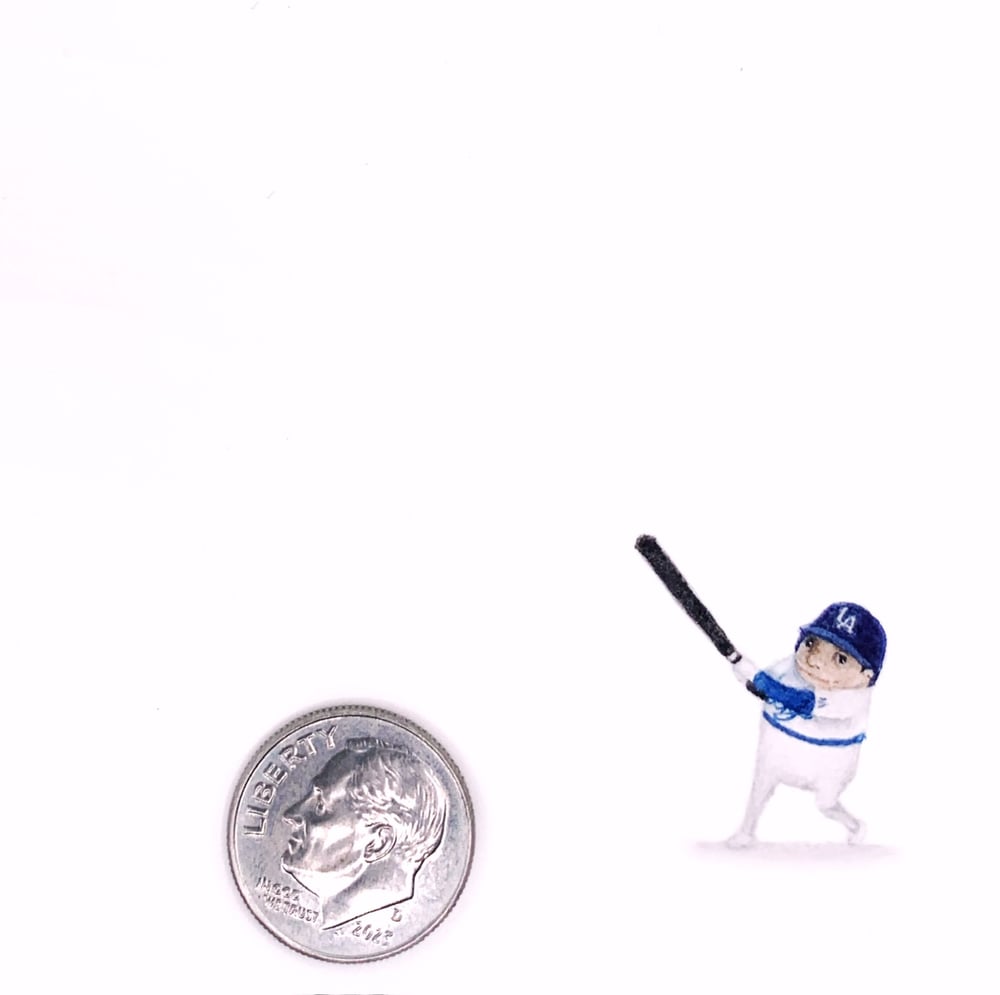 Image of Big Swing - a tiny original watercolor