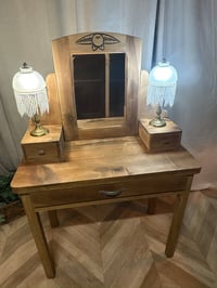 Image 2 of Lampe de table rétro avec pampilles en verre