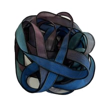 Image 2 of 1PC. WIZARD'S MAGIC 42" hand dyed wrist wrap bracelet silk ribbon//Yoga wrist wrap bracelet ribbon
