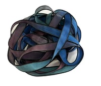 Image 3 of 1PC. WIZARD'S MAGIC 42" hand dyed wrist wrap bracelet silk ribbon//Yoga wrist wrap bracelet ribbon