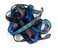 Image 5 of 1PC. WIZARD'S MAGIC 42" hand dyed wrist wrap bracelet silk ribbon//Yoga wrist wrap bracelet ribbon