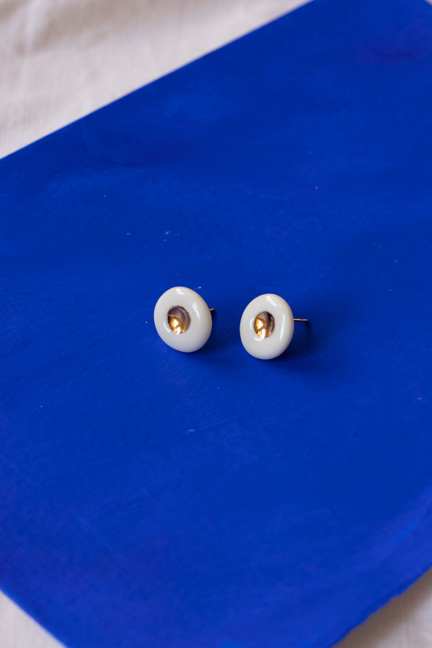 Image of OLIVIA WHITE Porcelain Earrings