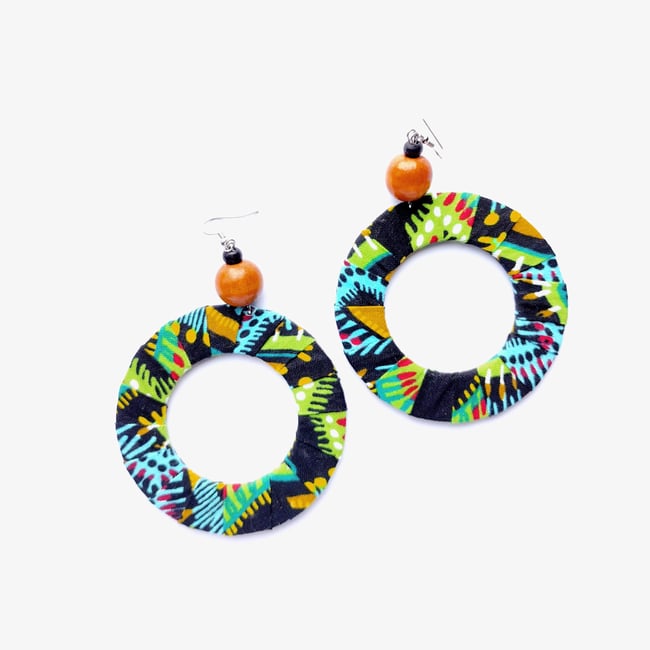 Gumbo Ankara Hoop earrings