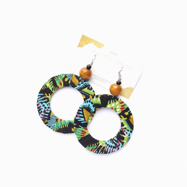 Gumbo Ankara Hoop earrings