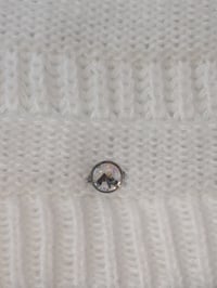 Image 2 of White Slouchy Mustard Seed Beanie