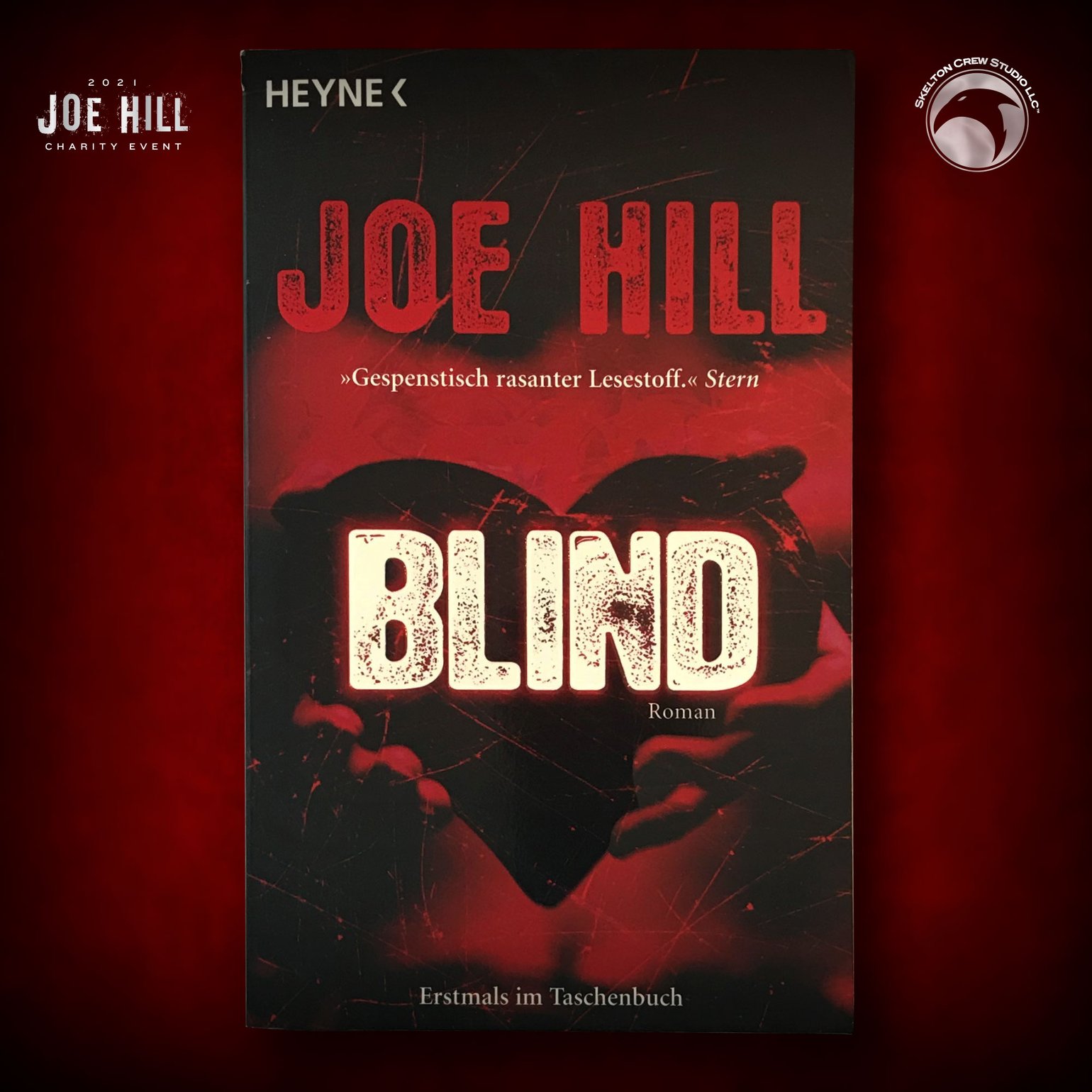 Image of JOE HILL 2025 CHARITY EVENT 36: SIGNED Heart-Shaped Box HC - German DAMAGED