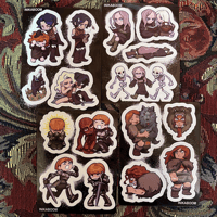 Image 2 of Fear & Hunger Mini Sticker Sheets - Funger 1 Crew