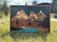Image 4 of Three Sisters , Canmore , Alberta : Original Handmade wooden wall art