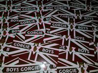 Image 1 of Pack of 25 10x5cm Hearts, Heart of Midlothian Gorgie Boys Football/Ultras Stickers.