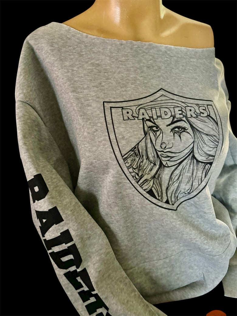Image of Raiders Off the shoulder sweatshirt 