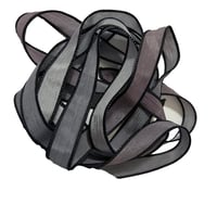 Image 1 of 1PC. BLACK ORCHID 42" hand dyed wrist wrap bracelet silk ribbon//Yoga wrist wrap bracelet ribbon
